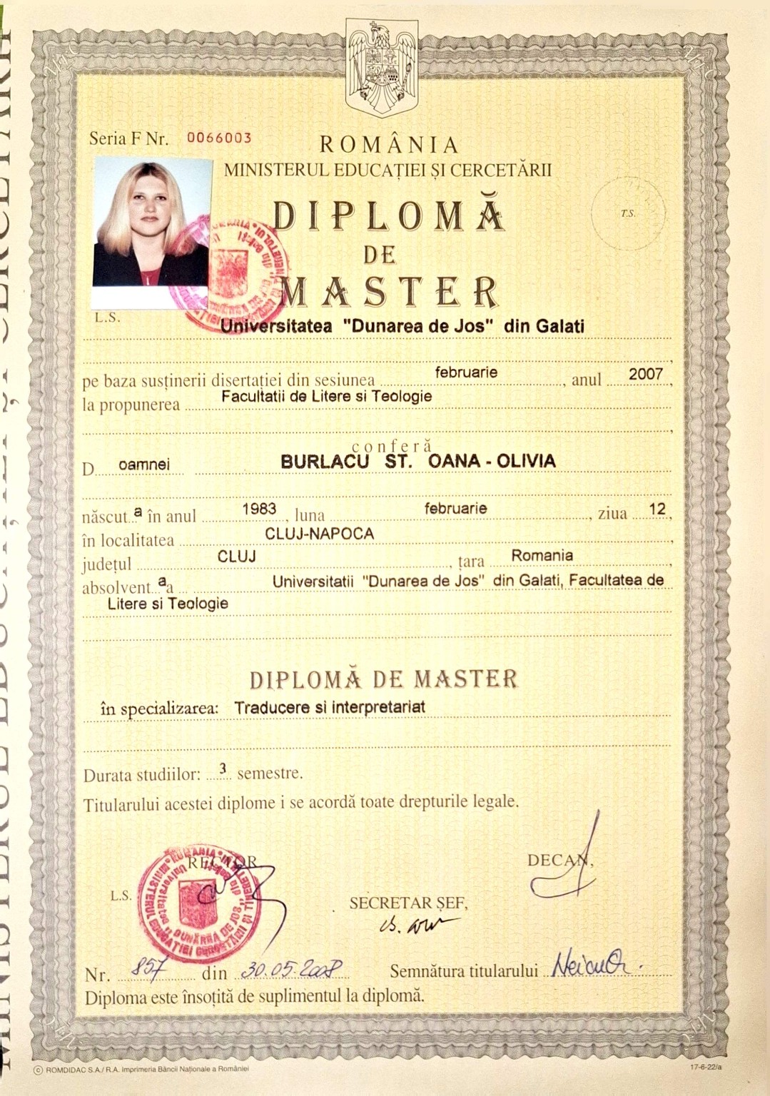 Diplomă de master